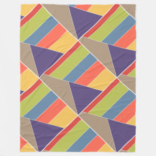 MOSAIC stripes triangles coloured I + your ideas Fleece Blanket