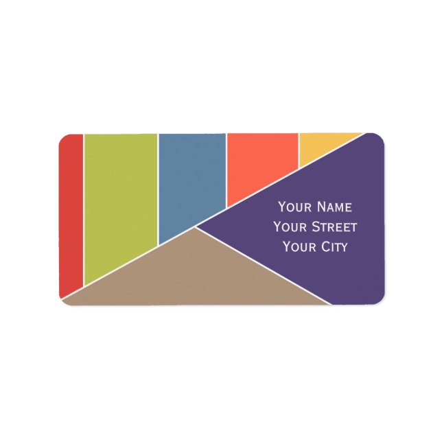 MOSAIC stripes triangles coloured I + your ideas Label (Front)