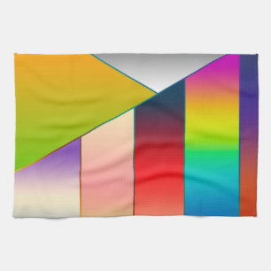MOSAIC stripes triangles coloured II + your ideas Kitchen Towel