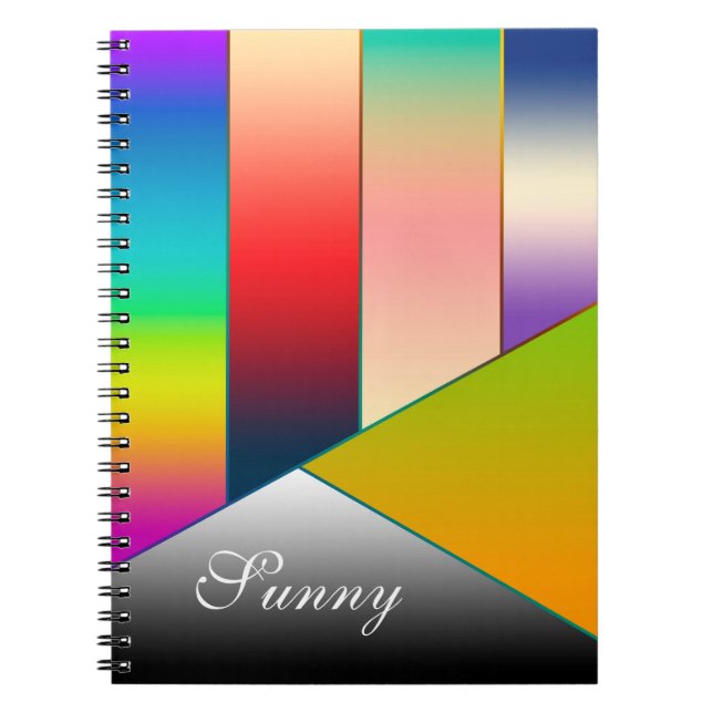 MOSAIC stripes triangles coloured II + your ideas Notebook (Front)