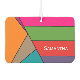 MOSAIC stripes triangles coloured III + your ideas Air Freshener
