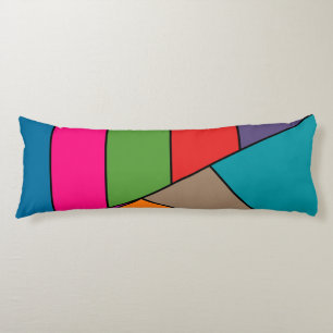 MOSAIC stripes triangles coloured III + your ideas Body Pillow
