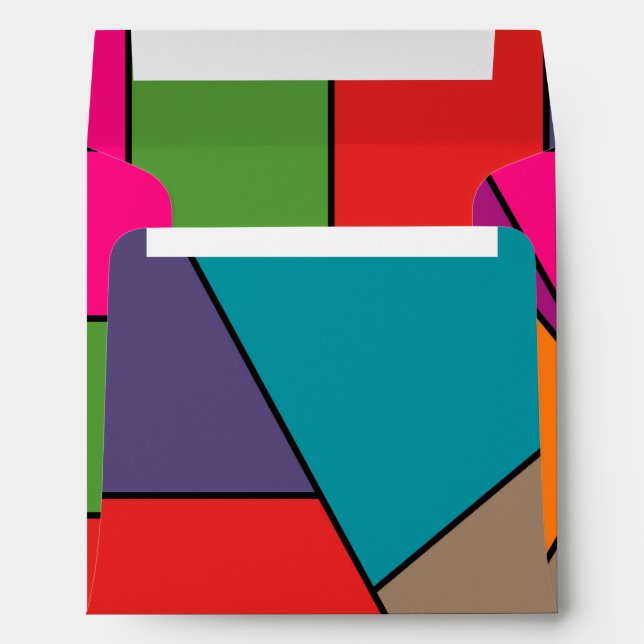 MOSAIC stripes triangles coloured III + your ideas Envelope (Back (Bottom))