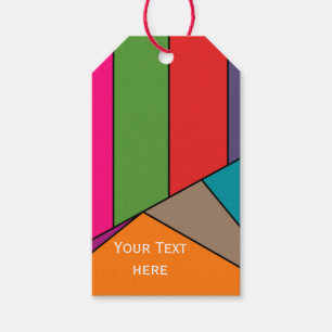 MOSAIC stripes triangles coloured III + your ideas Gift Tags