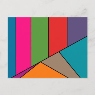 MOSAIC stripes triangles coloured III + your ideas Postcard