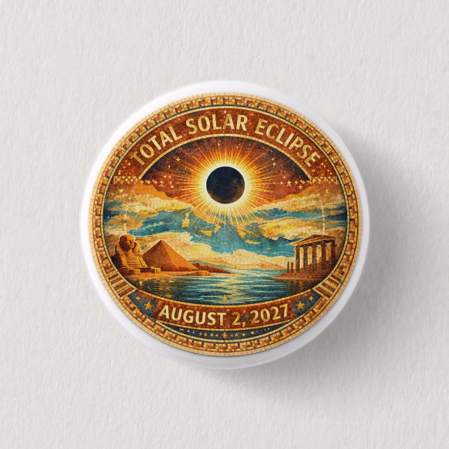 Mosaic Style 2027 Eclipse 1 Inch Round Button (Front)
