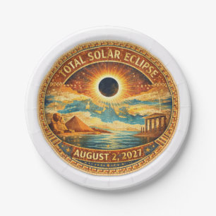Mosaic Style 2027 Eclipse Paper Plate