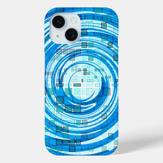 Mosaic Swirl coque iphone bleu (Verso)