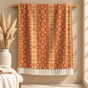 Mosaic Terracotta Heritage Motifs Blanket Design