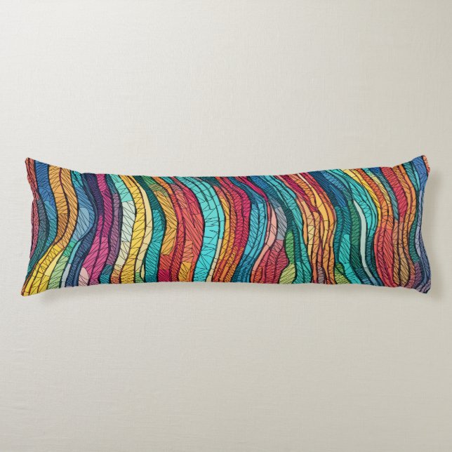 Mosaic Tide Body Pillow (Front)