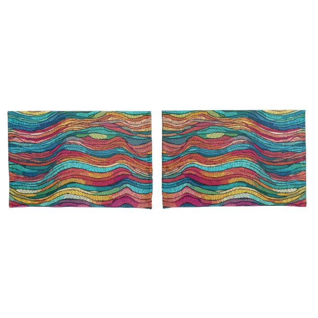 Mosaic Tide Pillowcase (Front-Set)