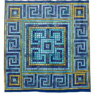 Mosaic Tile Greek Meander Key