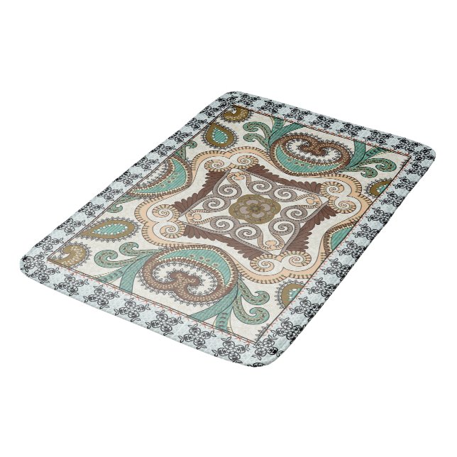 Mosaic Tile Pattern Bath Mat (Angled)