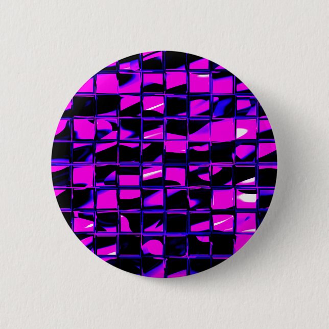 Mosaic Tile (purple) 2 Inch Round Button (Front)