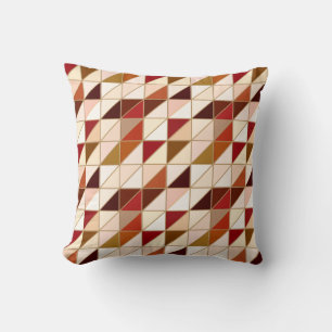 Mosaic Tiles - Peach and earth tones Throw Pillow