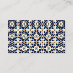 Mosaic Tiles Seamless Pattern Arabic Morrocon Business Card