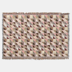 Mosaic Tiles - taupe, coral, neutrals Throw Blanket