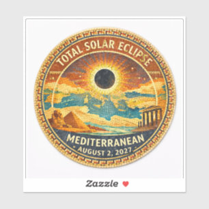 Mosaic Total Solar Eclipse 2027 sticker