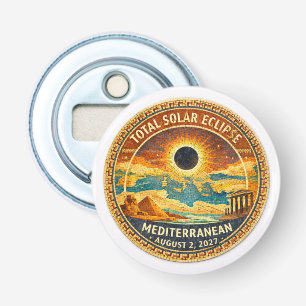 Mosaic Total Solar Eclipse 2027 sticker Bottle Opener