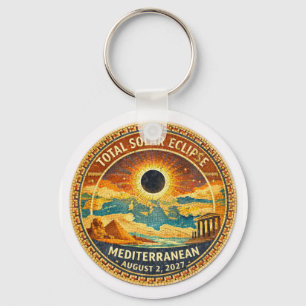 Mosaic  Total Solar Eclipse 2027 sticker Keychain