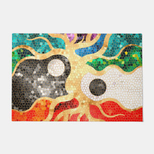 Mosaic Tree of life - Yin Yang Doormat