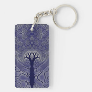 Mosaic Trees Keychain