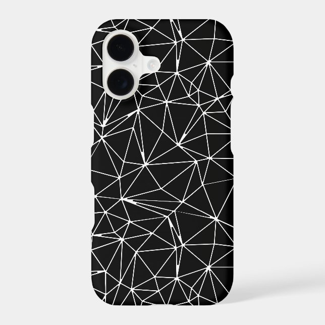 Mosaic Triangles  Seamless Pattern in black colour (Back)