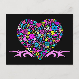 Mosaic Tribal Valentine's Postcard