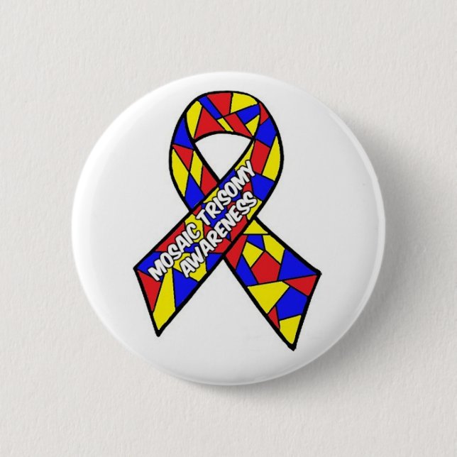 Mosaic Trisomy Awareness Button (Front)