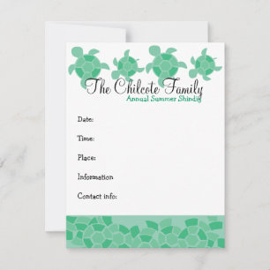 Mosaic Turtles Invitation