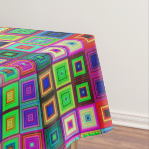 Mosaic Vivid Colours Abstract Greek Motives Tablecloth