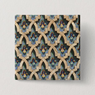 Mosaic Wall, Hassan II Mosque-Casablanca 2 Inch Square Button