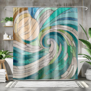 Mosaic Wave and Moon