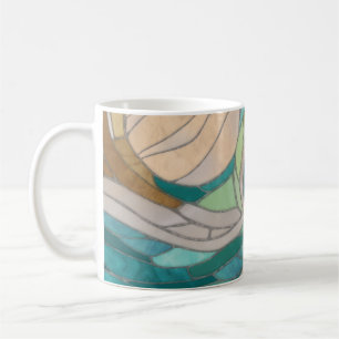 Mosaic Wave and Moon Coffee Mug