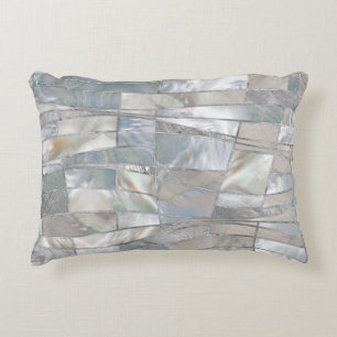 Mosaic Waves Art - Just Pearl Accent Pillow