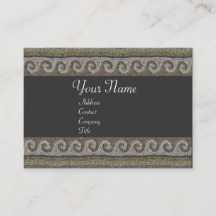 MOSAIC WAVES , grey brown Business Card