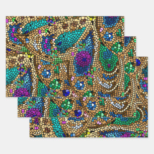 Mosaic Wrapping Paper Sheet