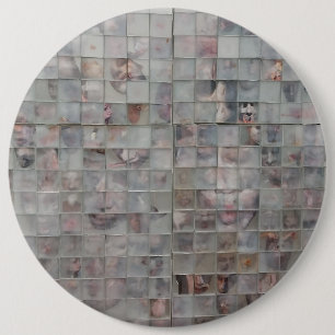Mosaics art 6 inch round button