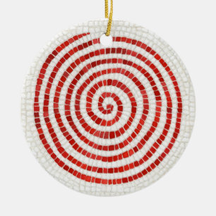 MOSAÏQUE À MOULETTE Ornement Rond en Céramique