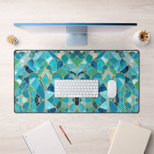 Mosaïque Abstraite turquoise de style Art déco