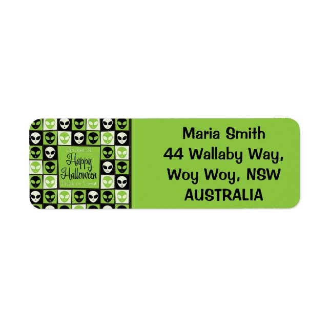 Mosaïque alien d'Halloween (Devant)