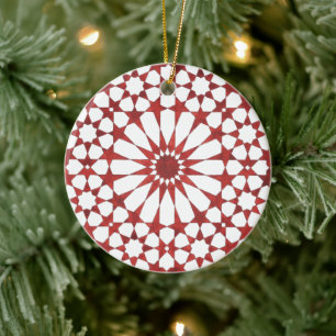 Mosaïque andalouse rouge ALHAMBRA Ceramic Ornament