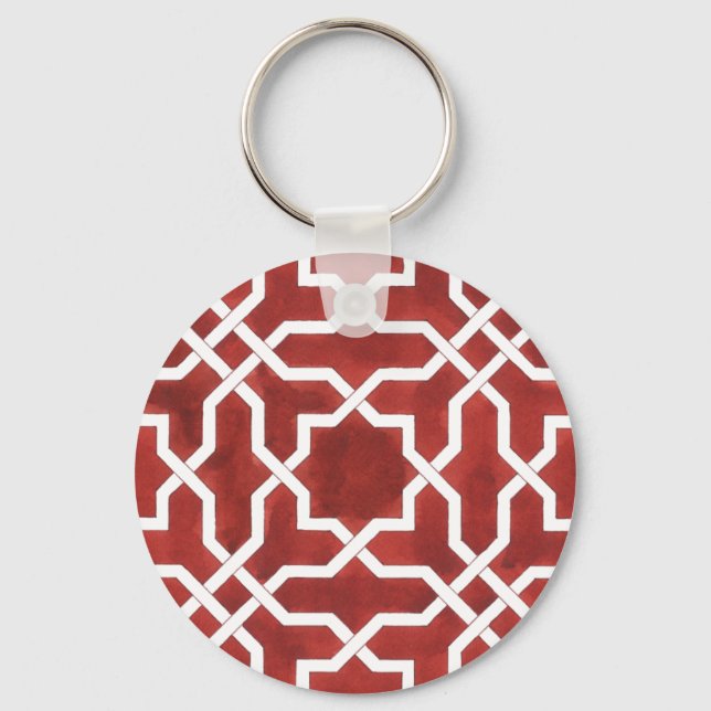 Mosaïque andalouse rouge ALHAMBRA Keychain (Front)