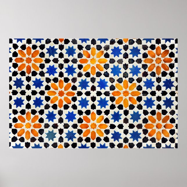 mosaïque arabe de carreaux de style marocain, déco (Devant)