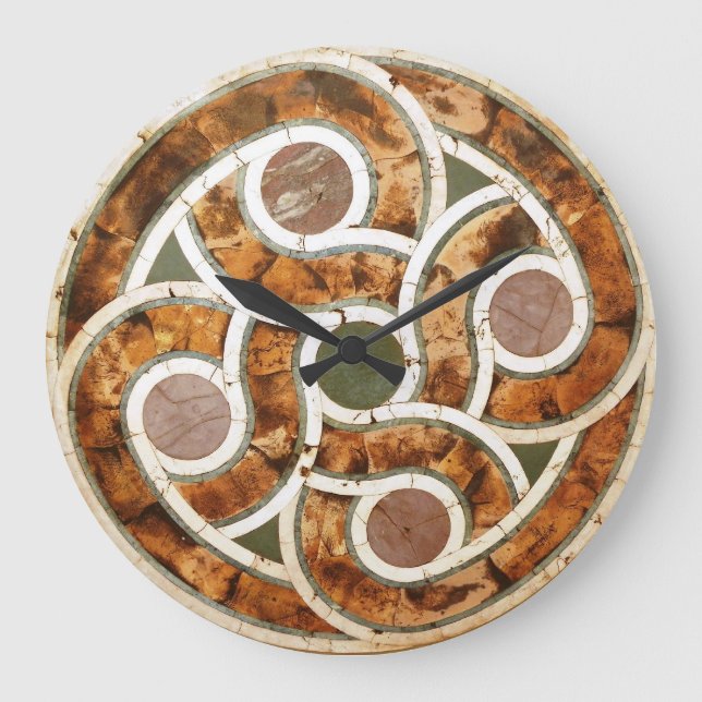 Mosaïque celtique sur horloge acrylique (Recto)