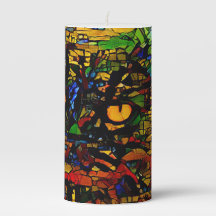 Mosaïque colorée Chat Art Prin