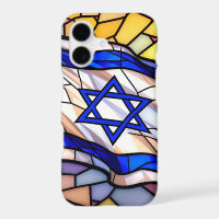 Mosaïque d'art juif de drapeau d'Israël en verre c