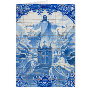 Mosaïque de carreaux bleus de Jésus, Portugal