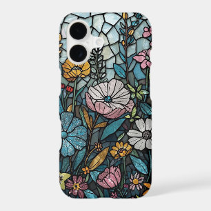 Mosaïque de fleurs sauvages Vitrail Botanique Flor