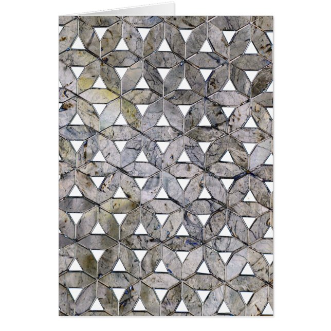 Mosaïque de pierre grise naturelle, fleur de vie (Devant)